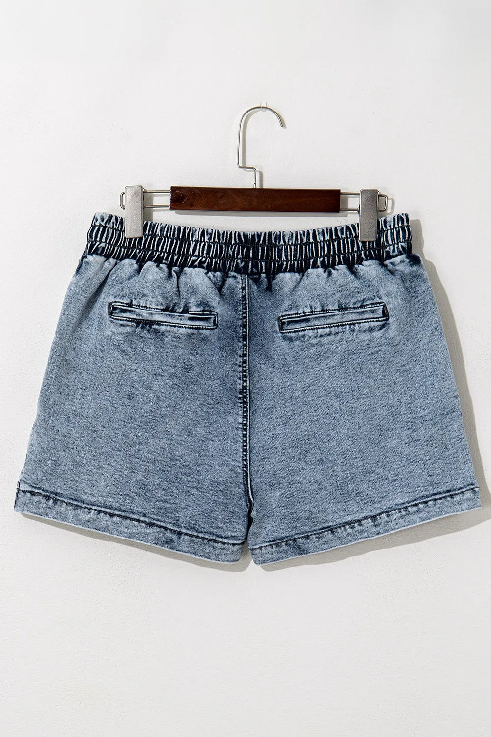 Drawstring High Waist Pocketed Denim Shorts Carauana Store
