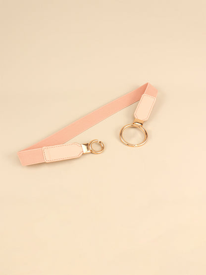 Double Ring Buckle Elastic PU Belt Carauana Store