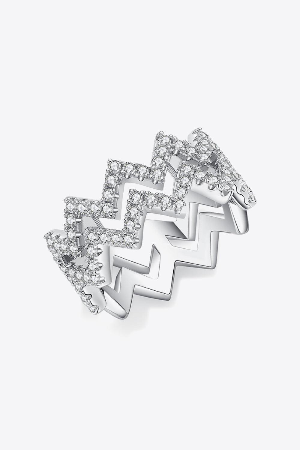 Adored Moissanite Zigzag Stacking Rings Carauana Store