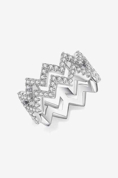 Adored Moissanite Zigzag Stacking Rings Carauana Store