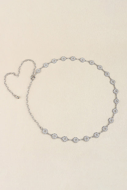 Rhinestone Decor Zinc Alloy Belt Carauana Store