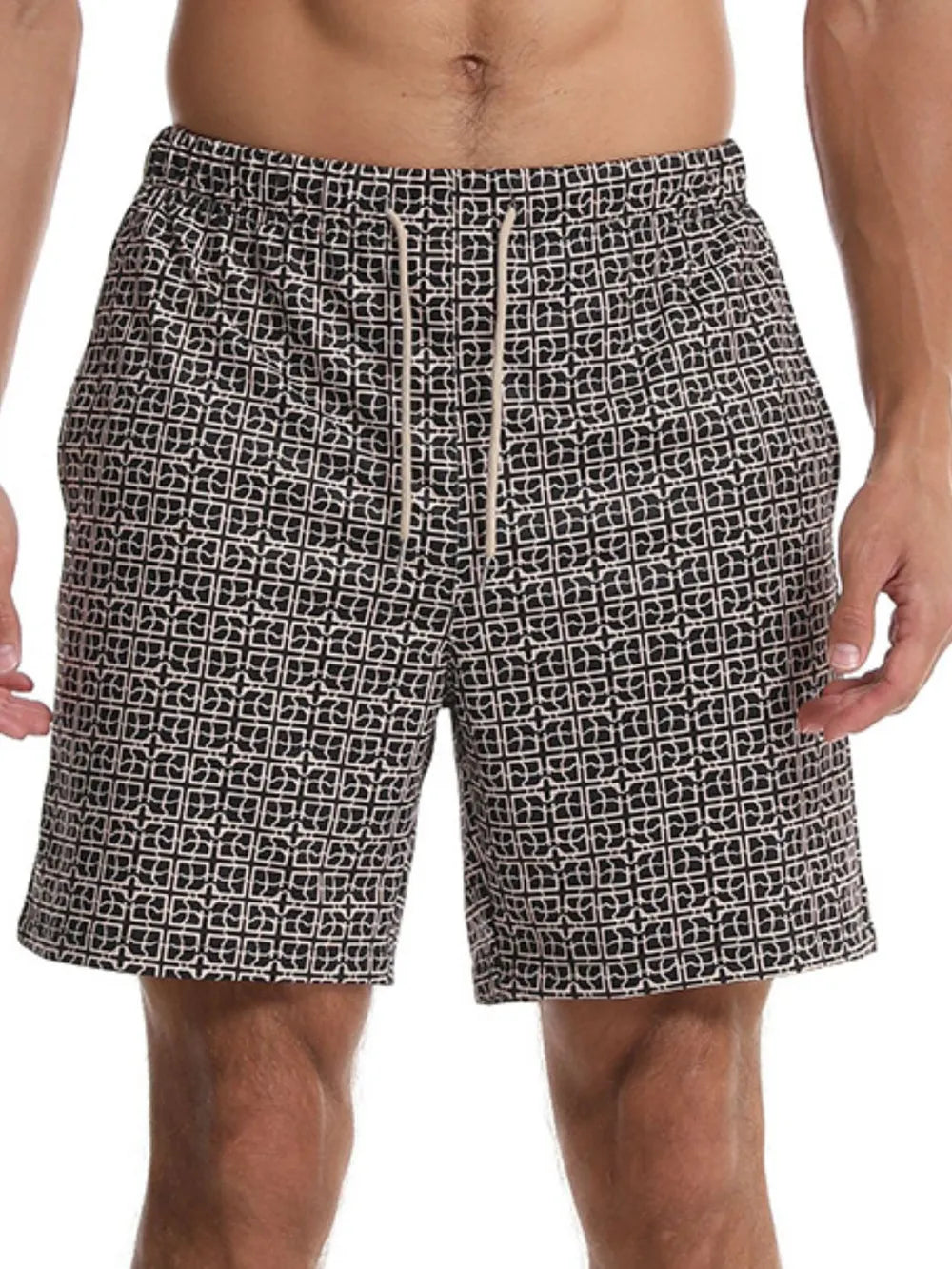 Men's Drawstring Printed Shorts with Pockets Carauana Store