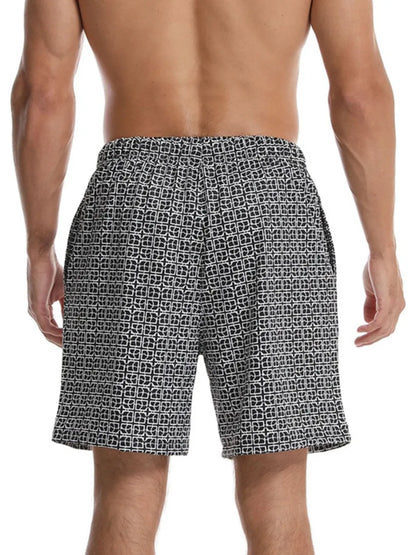 Men's Drawstring Printed Shorts with Pockets Carauana Store