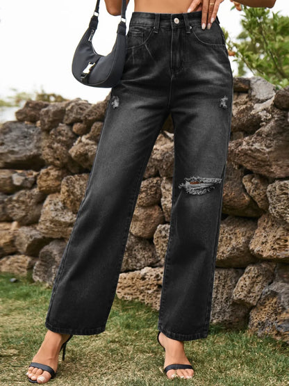 Distressed Jeans with Pockets Carauana Store