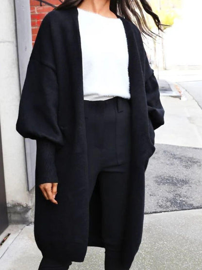 Perfee Open Front Dropped Shoulder Cardigan Carauana Store