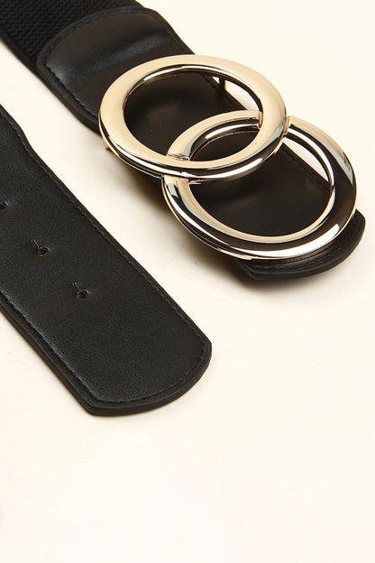 Zinc Alloy Buckle Elastic PU Belt Carauana Store