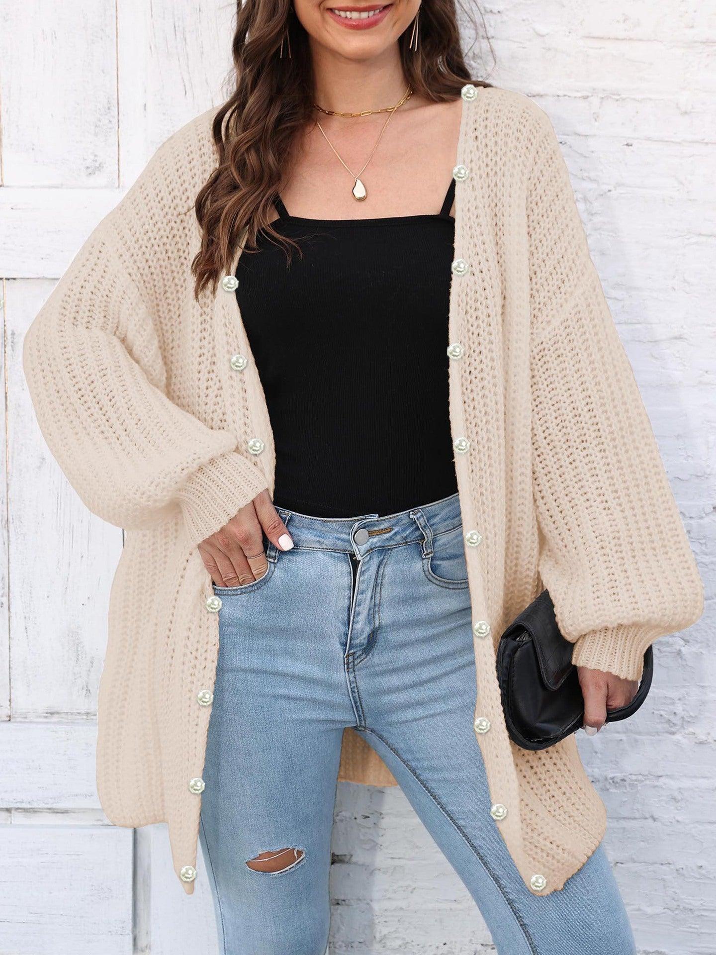 Open Front Long Sleeve Cardigan Carauana Store