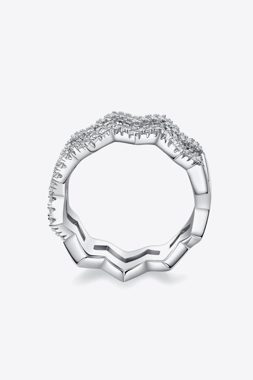 Adored Moissanite Zigzag Stacking Rings Carauana Store