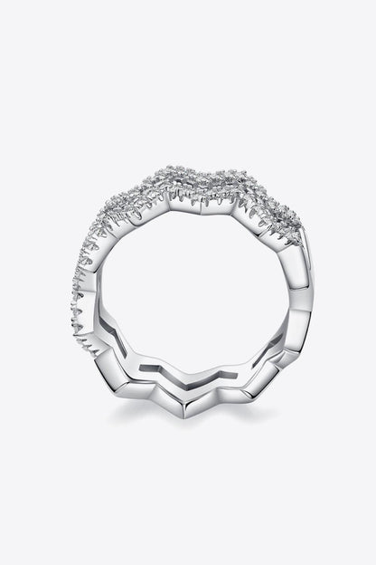 Adored Moissanite Zigzag Stacking Rings Carauana Store