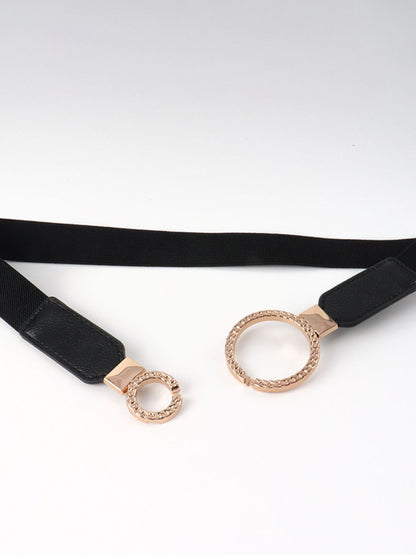 Double Ring Buckle Elastic PU Belt Carauana Store