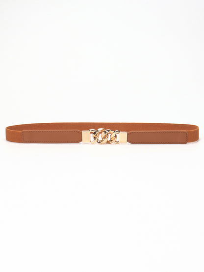 Zinc Alloy Buckle Elastic PU Belt Carauana Store