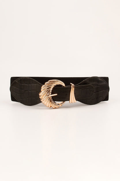 Shell Alloy Buckle Elastic Belt Carauana Store