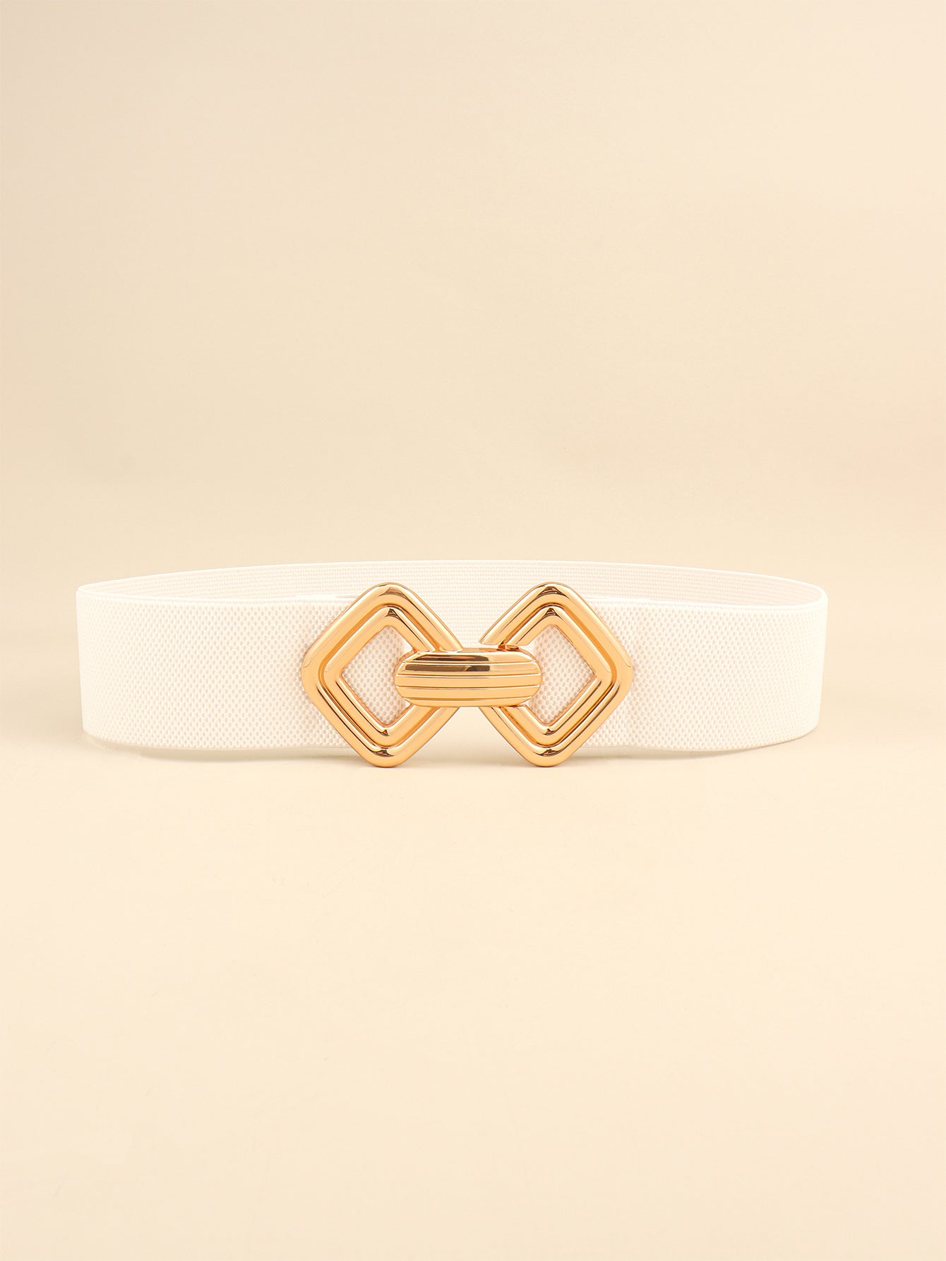 Geometric Buckle Elastic Wide Belt Carauana Store