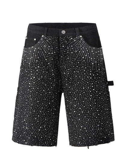 Men's Rhinestone Shorts with Pockets Carauana Store