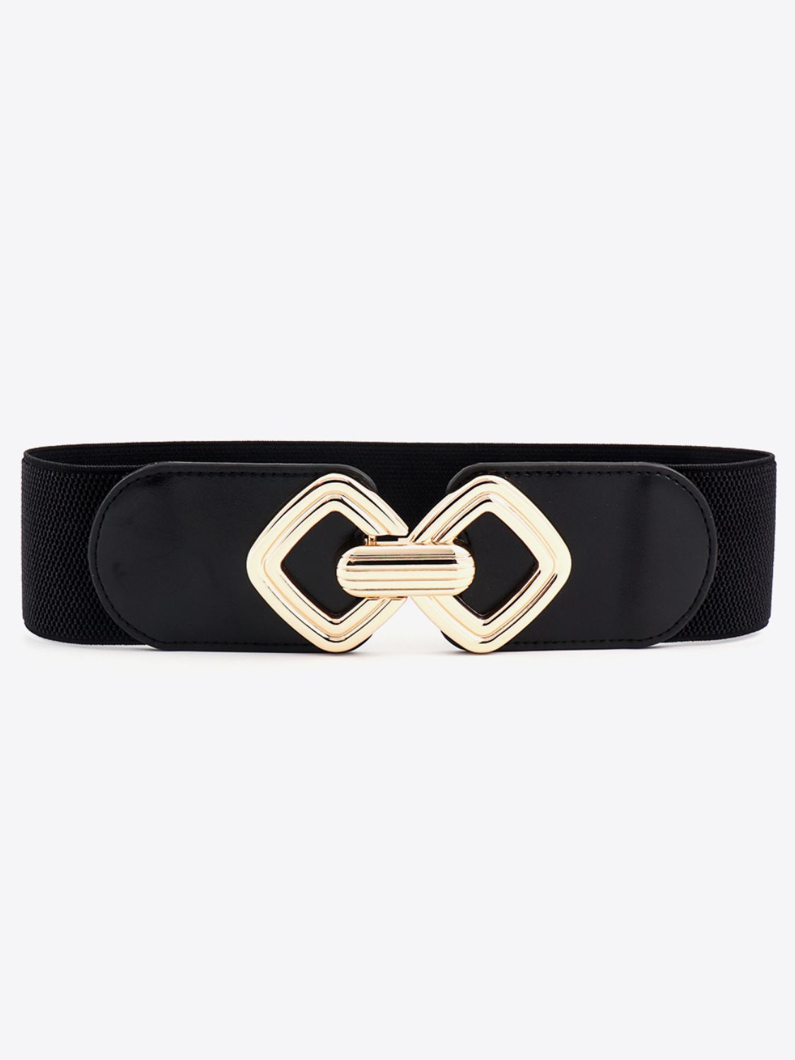 Geometric Buckle Elastic Wide Belt Carauana Store