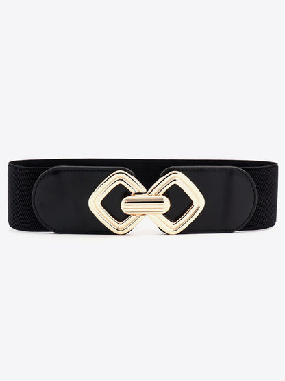 Geometric Buckle Elastic Wide Belt Carauana Store