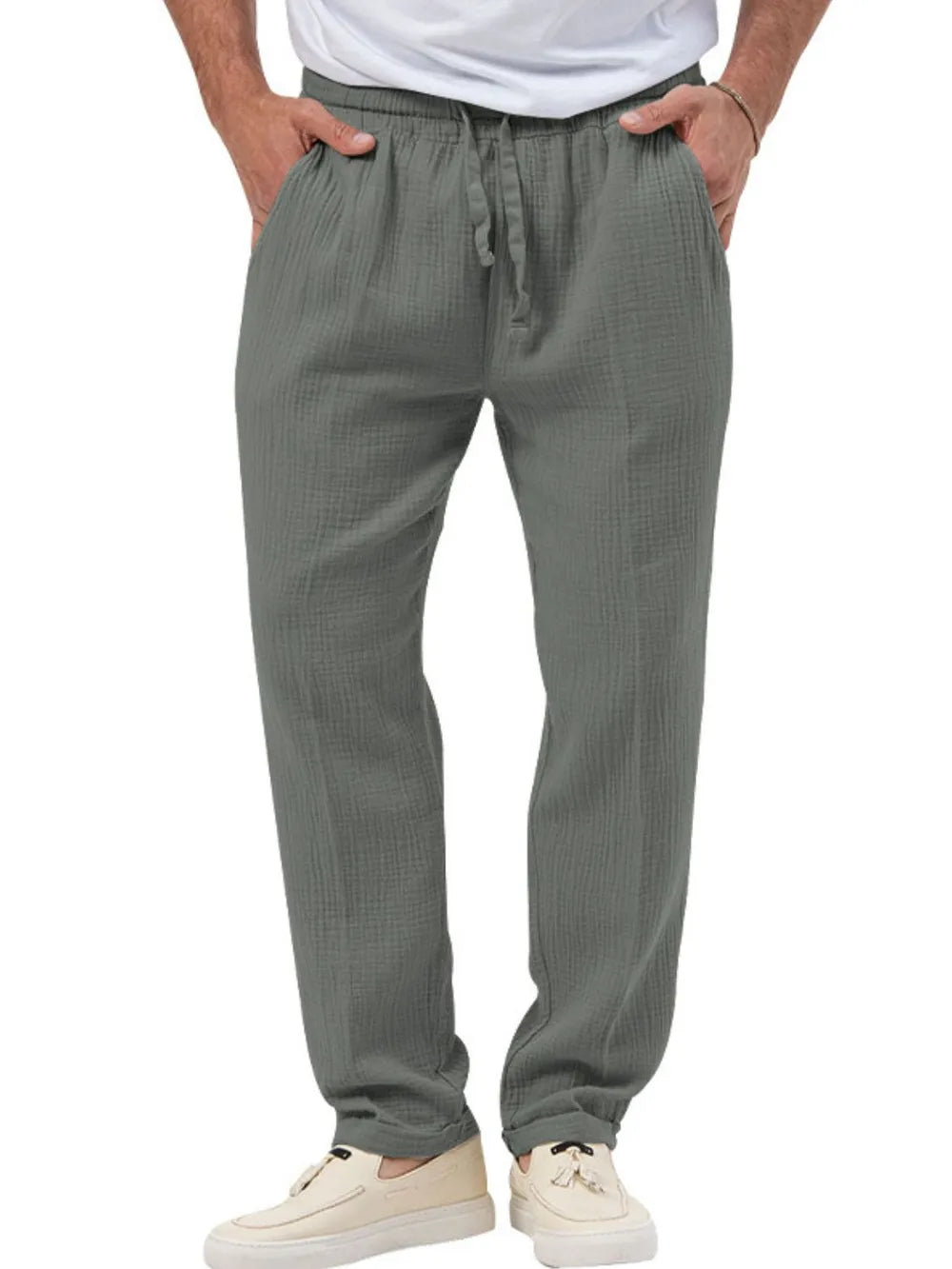 Men's Plus Size Drawstring Texture Pants Carauana Store