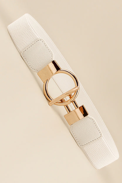 Circle Shape Buckle Zinc Alloy Buckle PU Leather Belt Carauana Store