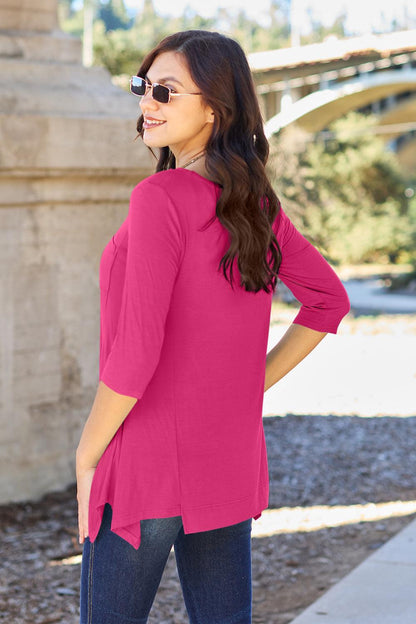 Basic Bae Full Size Round Neck Pocketed T-Shirt Carauana Store