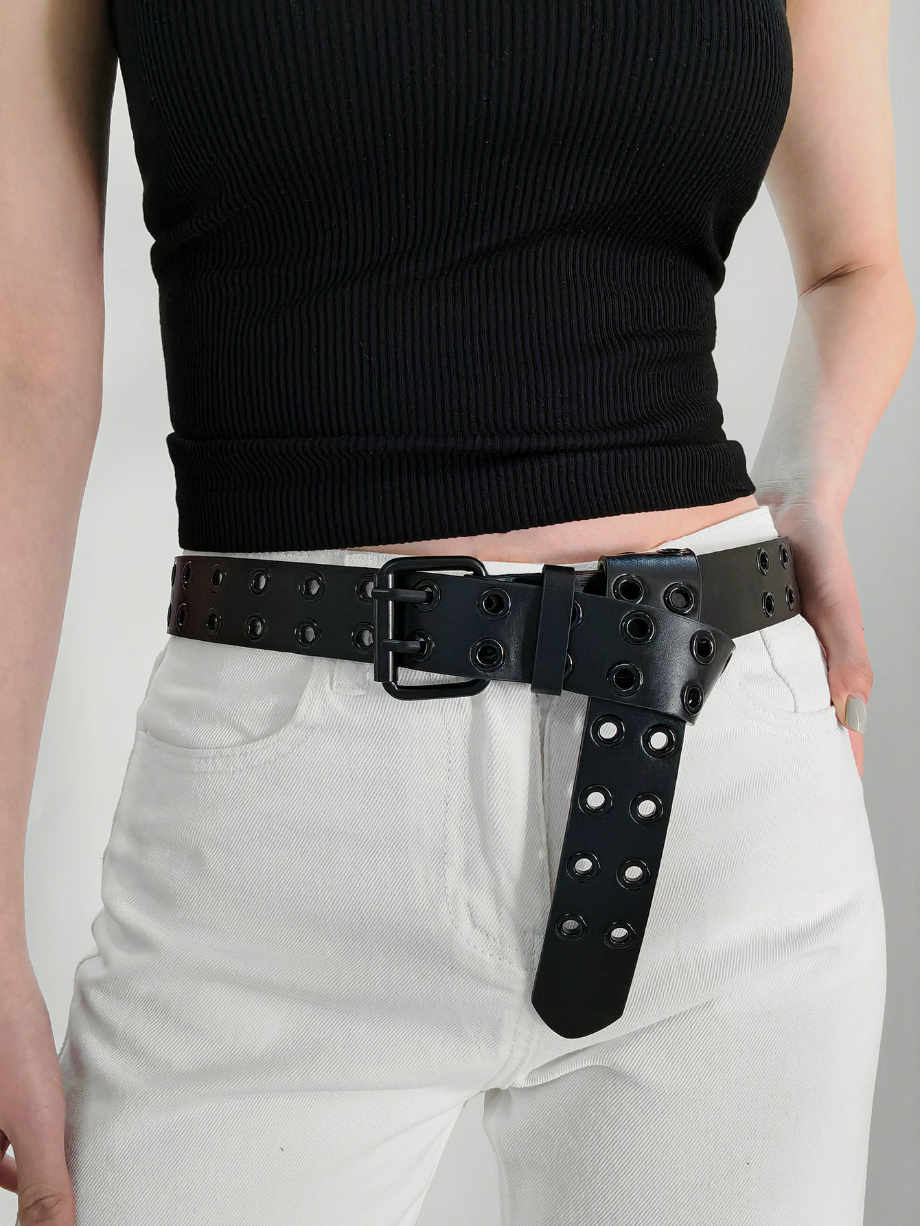 Grommet PU Leather Belt Carauana Store
