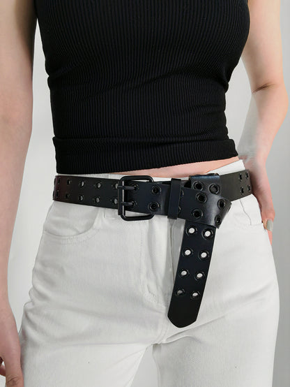 Grommet PU Leather Belt Carauana Store