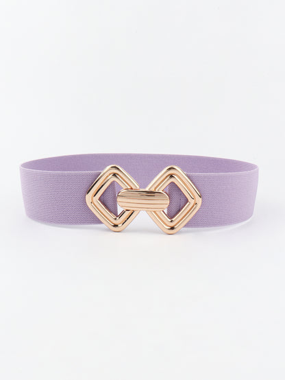 Geometric Buckle Elastic Wide Belt Carauana Store