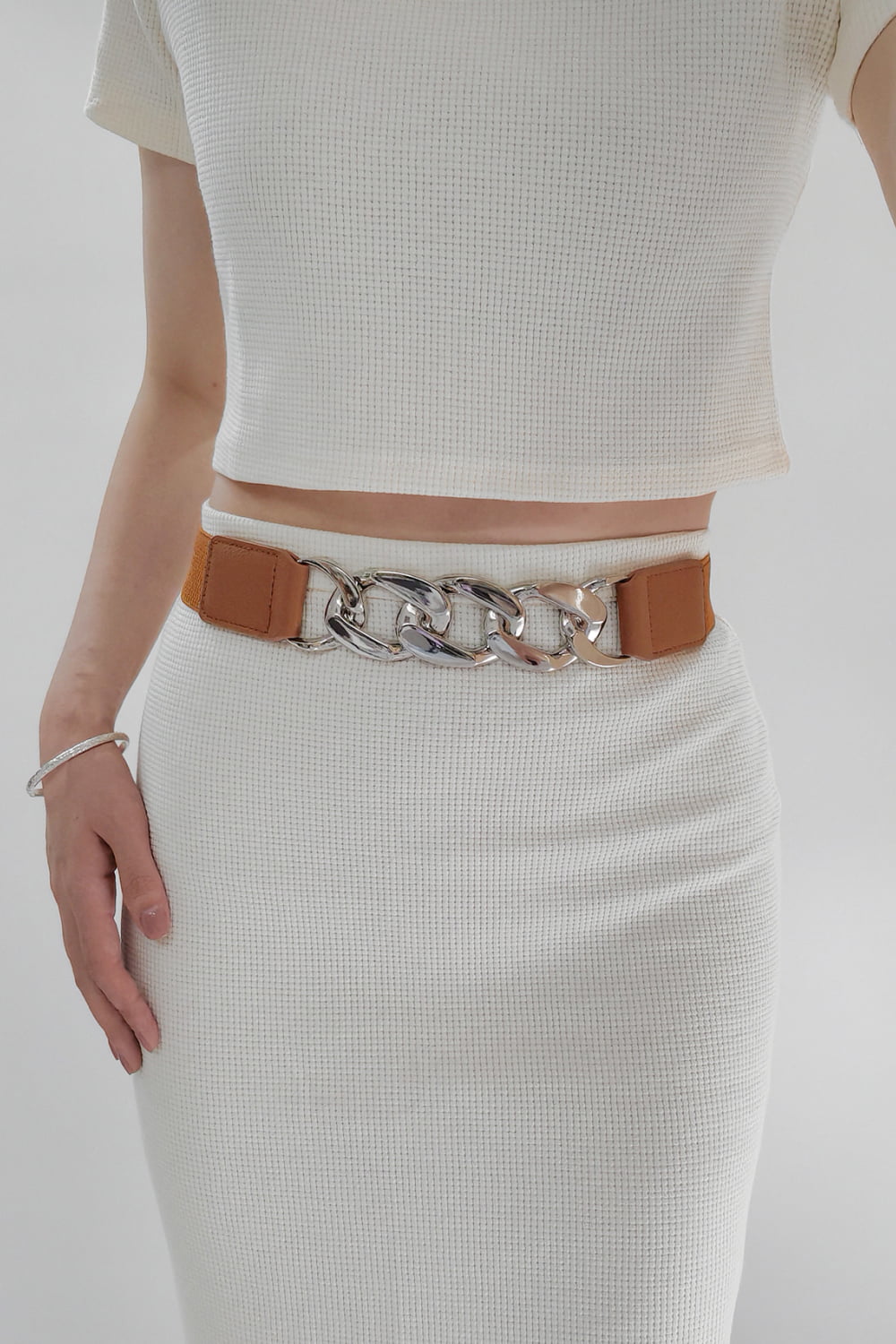 Chain Detail Elastic Belt Carauana Store