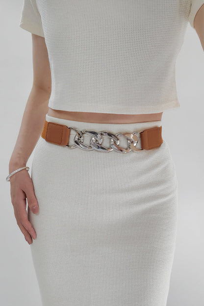 Chain Detail Elastic Belt Carauana Store