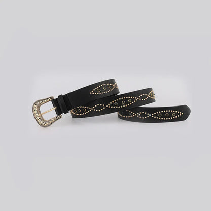 PU Leather Rhinestone Belt Carauana Store