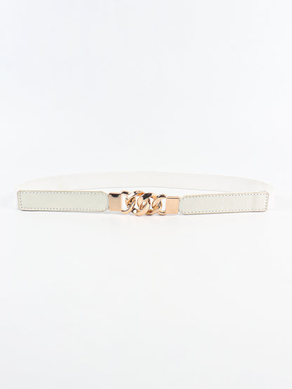 Zinc Alloy Buckle Elastic PU Belt Carauana Store
