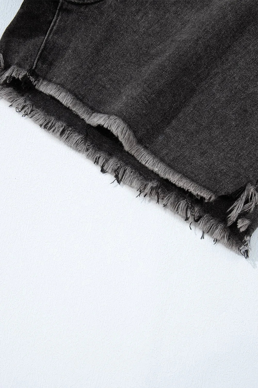 Raw Hem High Waist Denim Shorts Carauana Store