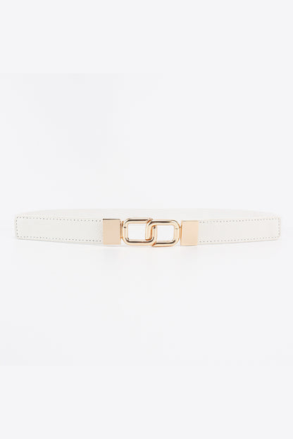 Geometric Double Buckle Elastic Belt Carauana Store