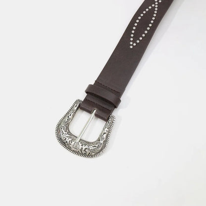 PU Leather Rhinestone Belt Carauana Store