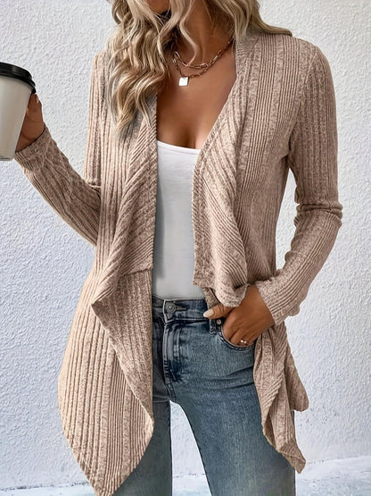 Open Front Long Sleeve Cardigan Carauana Store