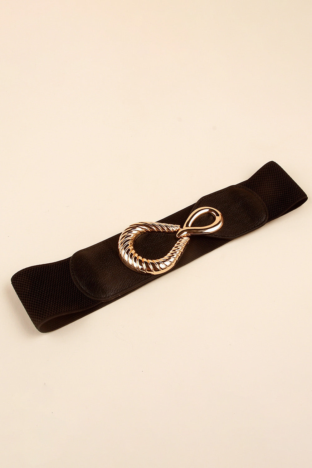 Ribbed Alloy Buckle Elastic Belt Carauana Store