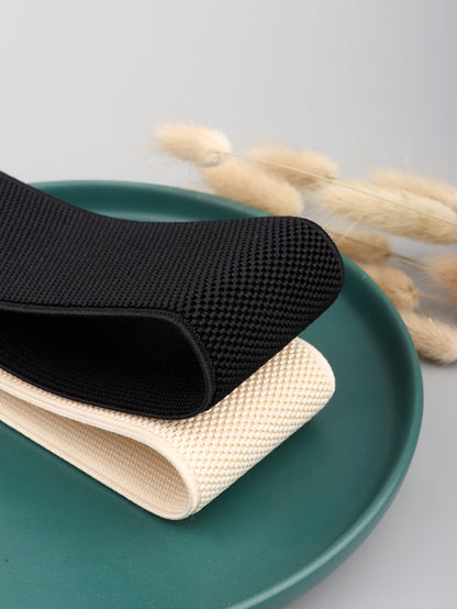 PU Elastic Wide Belt with Alloy Buckle Carauana Store