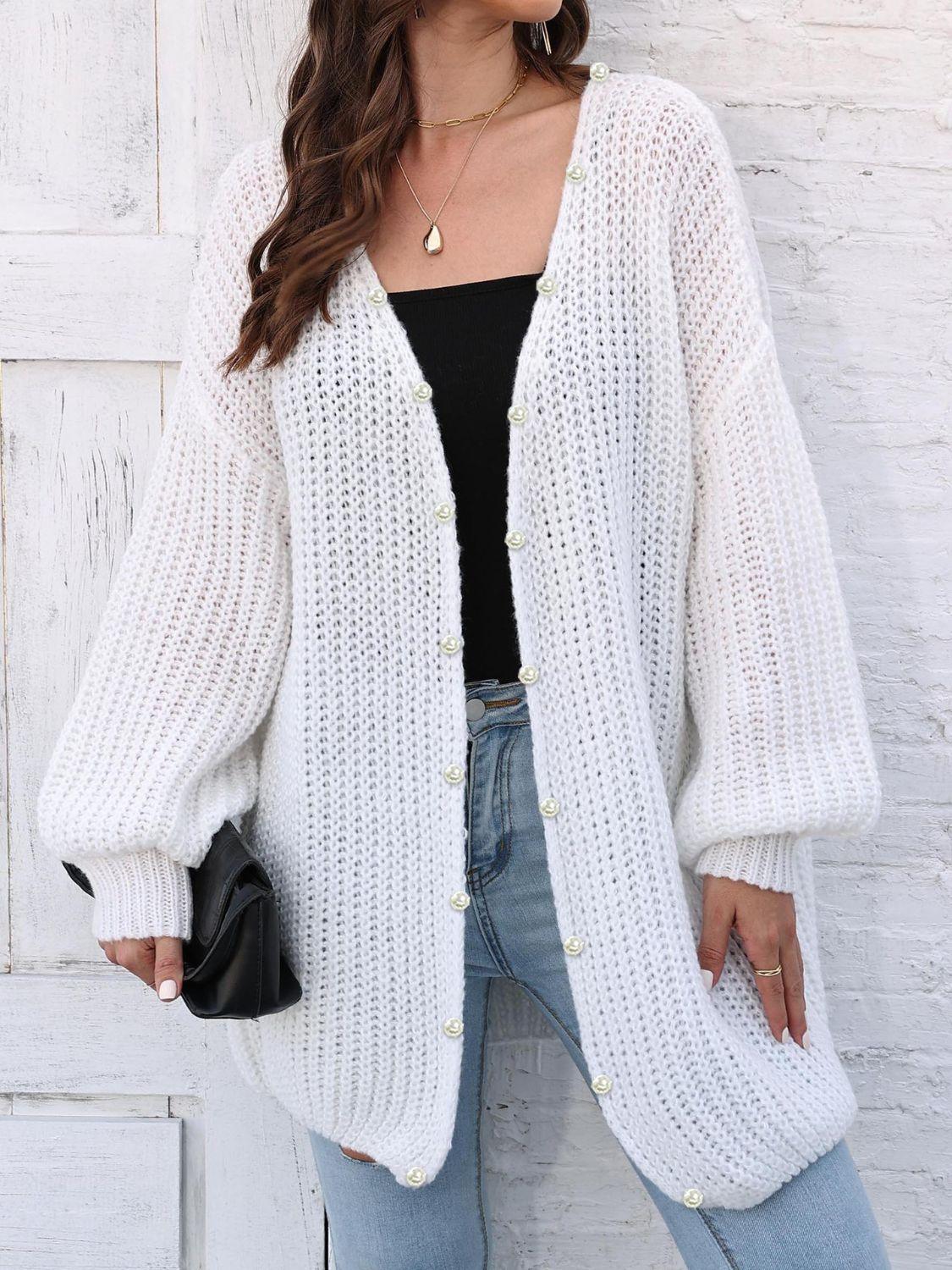 Open Front Long Sleeve Cardigan Carauana Store