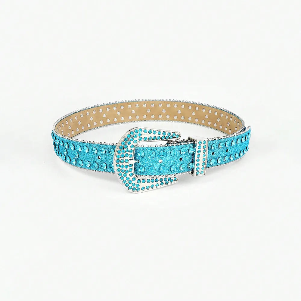 Rhinestone PU Leather Belt Carauana Store