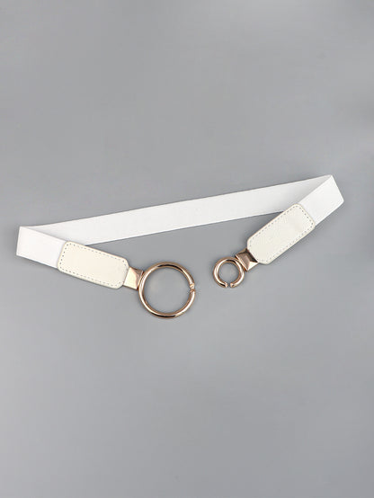 Double Ring Buckle Elastic PU Belt Carauana Store