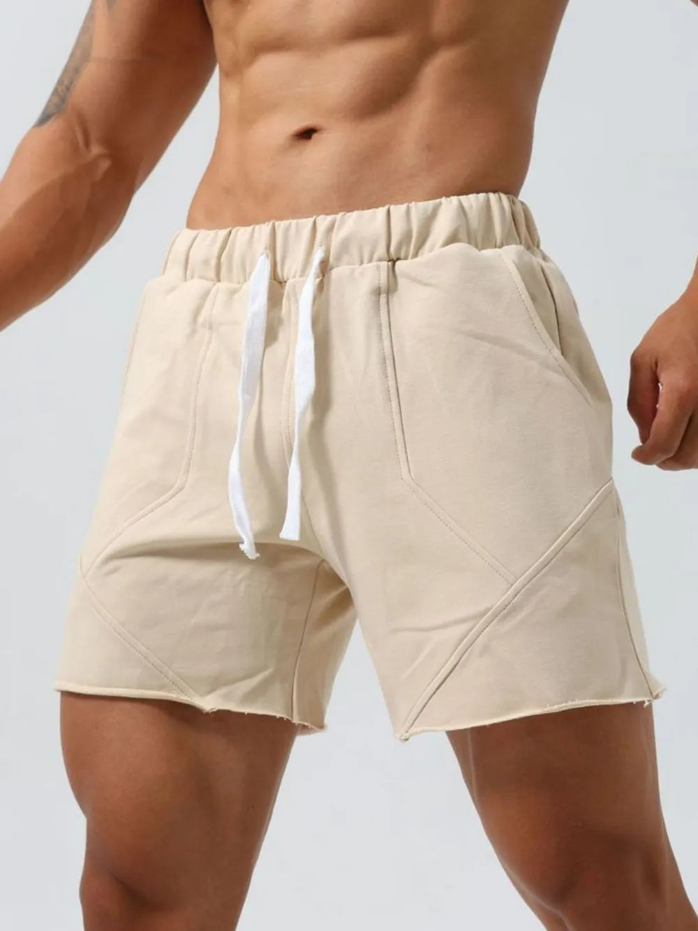 Men's Plus Size Drawstring Elastic Waist Shorts Carauana Store