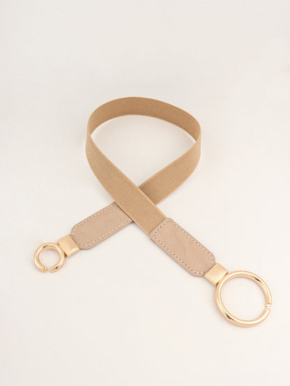 Double Ring Buckle Elastic PU Belt Carauana Store