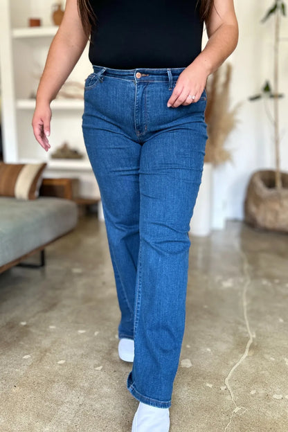 Judy Blue Full Size High Rise Straight Jeans Carauana Store