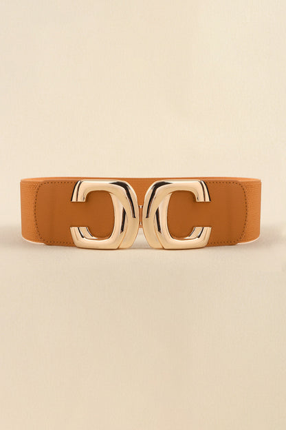 Zinc Alloy Buckle Elastic Wide Belt Carauana Store