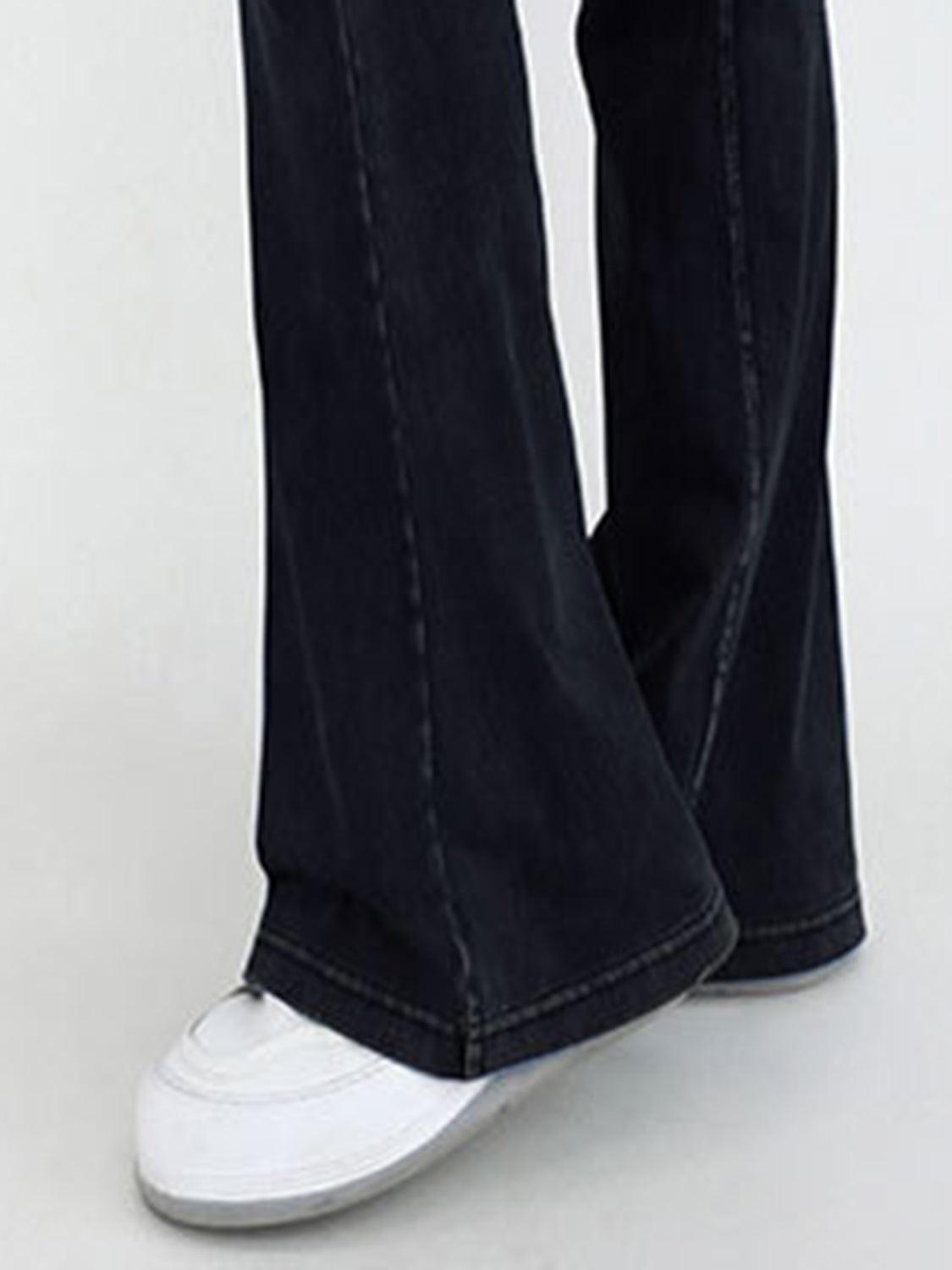 Wide Waistband Bootcut Jeans with Pockets Carauana Store