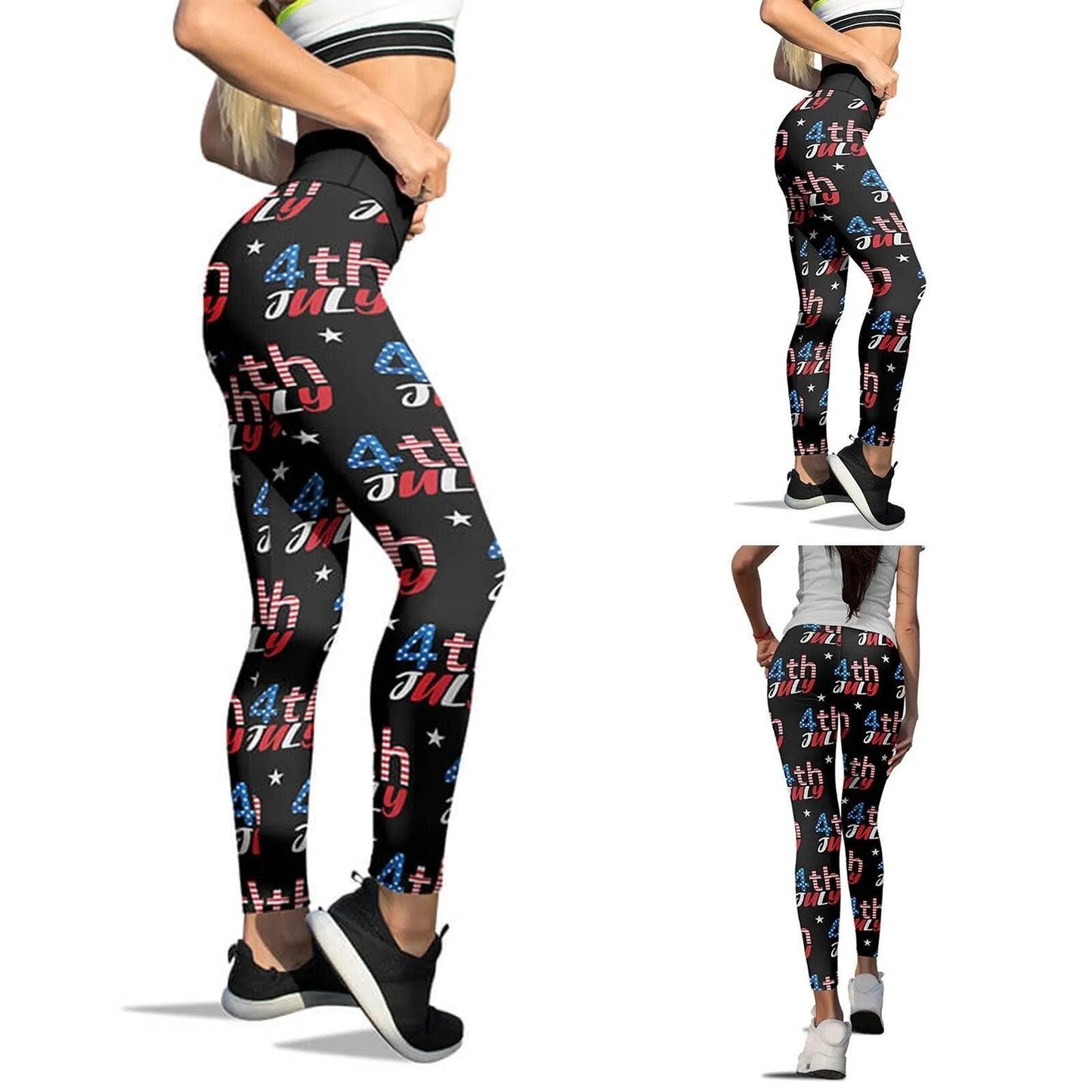 American Flag Printed Leggings For Women Tummy Control Skinny Pants For Yoga Running Pilates Free Shipping Carauana Store