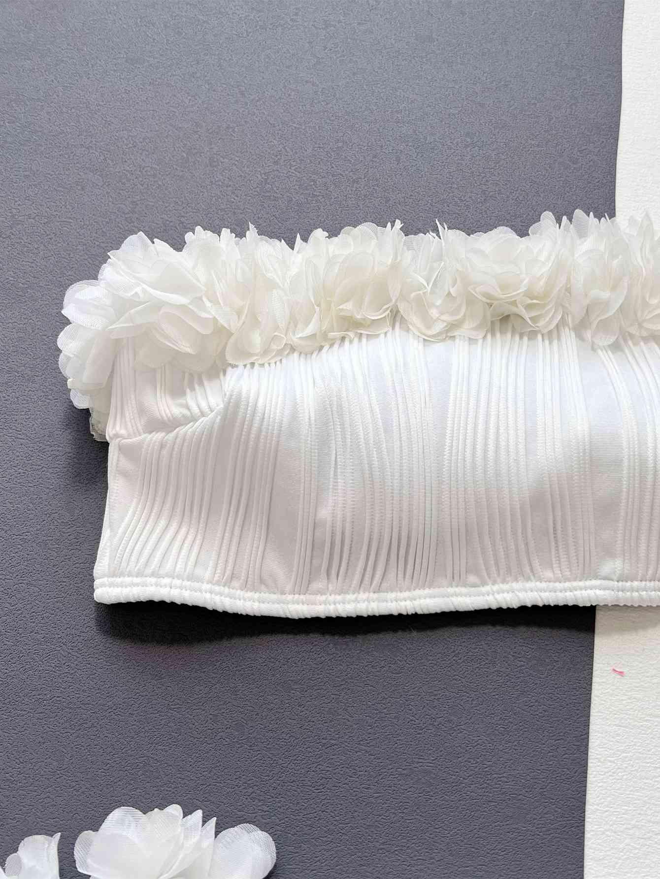 Applique Tie Back Two-Piece Bikini Set Carauana Store