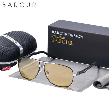 BARCUR Pilot Night View Sunglasses Polarized Carauana Store