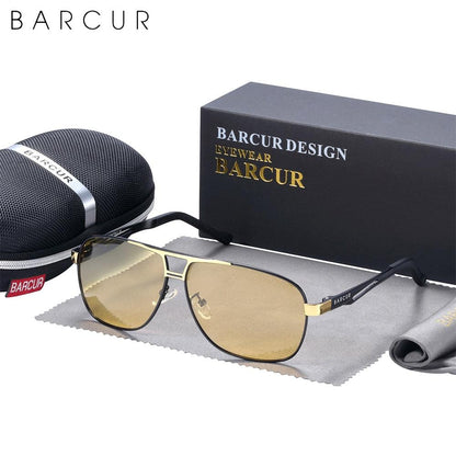 BARCUR Pilot Night View Sunglasses Polarized Carauana Store