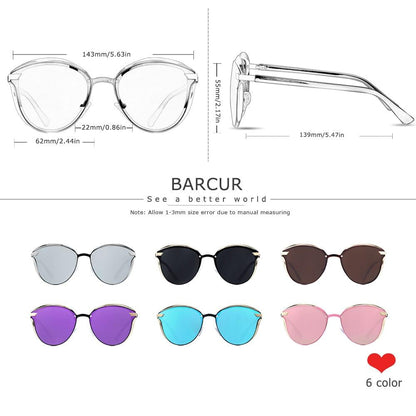 BARCUR Polarized Sunglasses Women Carauana Store
