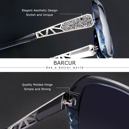 BARCUR Sunglasses Fashion Polarized For Ladies UV400 Protection Carauana Store